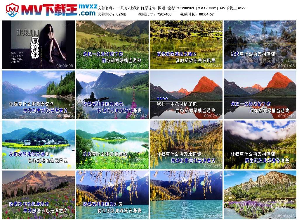 一只舟-让我如何原谅你_国语_流行_YE200161